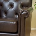 thumbnail image 3 of Alexander Tufted Brown Leather Club Chair, 3 of 3