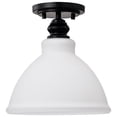 thumbnail image 3 of Nuvo Lighting Russel - 10 Inch Semi Flush Mount - Matte Black with Satin White Glass, 3 of 5