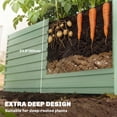 thumbnail image 4 of Outsunny Galvanized Raised Garden Bed 5' x 3' x 2' Planter Box Light Green, 4 of 10