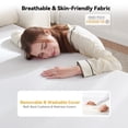 thumbnail image 4 of 65" Pull Out Sofa Bed with USB Charging, Chenille Loveseat, Memory Foam Mattress, 4 of 8