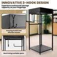 thumbnail image 4 of Multi-Purpose Garden Tool Rack, 3-Hook Vertical Storage with Stable Base, Fits Long-Handled Tools for Patio, 4 of 6