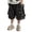 F107-Black, variant on FYDUU Boys Wide Leg Cargo Jeans Shorts Elastic Waist Denim Shorts Streetwear Children's Summer Loose Fit Denim Shorts Back To School Wear Trendy Trousers 9-10 Years