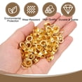 thumbnail image 4 of Uxcell 50Set Grommets Eyelets 6mm 1/4 Inch Brass Eyelets Kit with Washers for Fabric Curtain Tarps Leather Belt Shoes Bag DIY, Gold, 4 of 7