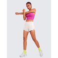 thumbnail image 3 of Shorts CRZ YOGA V con Corte Alto y Secado Rápido Blanco Lechoso XL, 3 of 4