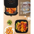 thumbnail image 4 of 2PCs Air Fryer Silicone Liners for Ninja AF141 AF141C Air Fryer Pro 4in1 5QT(4.7L)/AF181 AF181C Air Fryer Pro XL 6in1 6.5QT, Reusable Non-Stick Air Fryer Baking Basket Accessories, Gray+Black, 4 of 7