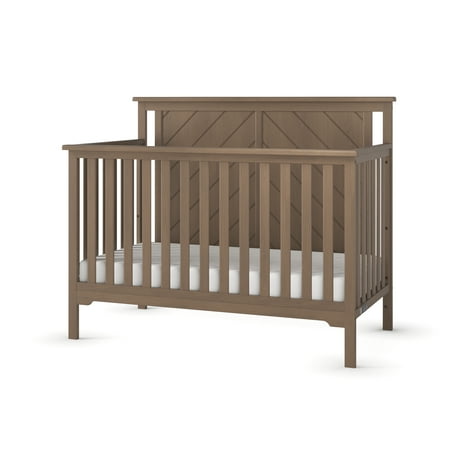 UPC: 0849801010593 | Hampton™ 4-in-1 Convertible Baby Crib Flat Top in Dusty Heather by Forever Eclectic™