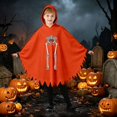 thumbnail image 6 of Girls Hooded Jumpsuits Long Sleeve Graphic Bluses Halloween Theme Dress Up Party Stylish Performance Tops for Girls, 6 of 8