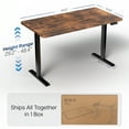 thumbnail image 2 of VIVO Electric 43” x 24” Stand Up Desk, Vintage Brown Table Top, Black Frame, 2 of 4
