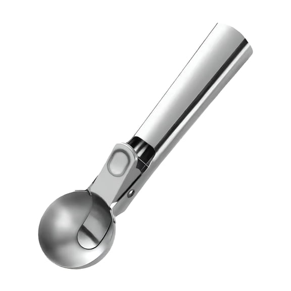 ACDANC Ice Cream Scoop with Trigger,Stainless Steel,Heavy Duty Metal Scoop Spoon,Dishwasher Safe,Perfect for Frozen Yogurt,Gelatos,Sundaes,Silver