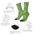thumbnail image 3 of Vsdgher Cows With Calfs Green Crew Socks for Men & Women, Breathable Casual Athletic Ankle Socks, 3 of 6