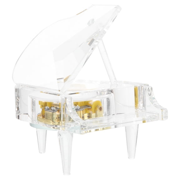 COSMOBETTY 1Set Piano Music Box Crystal Metal Sound Production Educational Toy Home Decor 9.5x13x14.5in