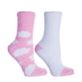thumbnail image 2 of MinxNY Women's Lavender Infused Slipper Socks, 2-Pair Pack with Lavender Sachet, "Clouds", Aromasoles, 2 of 4