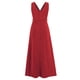 thumbnail image 5 of Vestido Vestido maxi ajustado para damas Abertura lateral Vestido largo sexy Atar para arriba Traje diario en forma de H Kuymtek Rojo T L para Mujer, 5 of 9