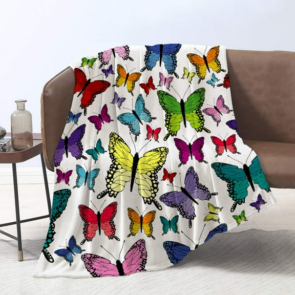 Unique Print Blanket Throw Comfortable Warm Velet Plush Fluffy Throw Blanket Perfect Gift for Couch Sofa or Bed 50"(Width) x 80"(Length)