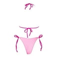 thumbnail image 5 of Cathalem Womens Bikini Reversible String 2 Piece Swimsuit (Pink,XL), 5 of 5
