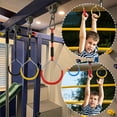 thumbnail image 4 of Coloridos anillos de gimnasia para columpio, paquete de 4 juegos para patio trasero y equipo de juegos para campo de ninja, anillo de mono, anillo de escalada, anillo de obstáculos, juego de columpio para niños y niñas Ormromra 220161-3, 4 of 8