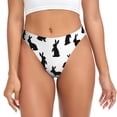 thumbnail image 1 of Fotbe Black Rabbit Tanga Sin Costuras para Mujer con Estampado – Panties Invisibles, Transpirables y Cómodos para Uso Diario-X-Small, 1 of 6