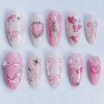 thumbnail image 1 of Press on Nails BUNLVDI Valentine Medium Almond, 24 unidades con accesorios, 1 of 7