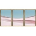 thumbnail image 3 of PixonSign Framed Wall Art Print Set Pink Desert Landscape Nature Wilderness Photography Realism Southwest Scenic Relax/Calm Multicolor Pastel for Living Room, Bedroom, Office - 24"x36"x3 Natural, 3 of 5