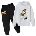 thumbnail image 5 of Conjunto de sudaderas con capucha Lotso para niños, Woody, Buzz Lightyear, sudaderas con capucha de Toy Story de dibujos animados para niños, camisetas y pantalones largos, traje de 2 piezas para niño, 5 of 5
