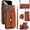 Brown, variant on Allytechgroup for iPhone XS/X Wallet Case with 5 Cards Holders, Detachable Hand Strap & Shoulder Lanyard RFID Blocking Shockproof Protective Phone Case for Girls Women, Black