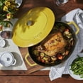 thumbnail image 2 of Staub Cast Iron 6.25-qt Shallow Oval Dutch Oven - Citron, 2 of 9