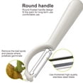 thumbnail image 3 of Maoww Stainless Steel Vegetable Peeler Potato Carrot Fruit Scraper Kitchen Gadget Peeling Tool, Beige, 3 of 6