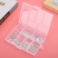 thumbnail image 5 of Kit para hacer pendientes, cuentas redondas, pendientes, alambres para orejas, ganchos para pendientes, accesorios de joyería, conjunto de plata, 5 of 5