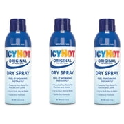 3 Pack - ICY HOT Medicated Pain Relief Spray Maximum Strength 4Oz Each