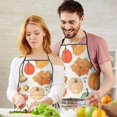 thumbnail image 4 of Fall Pumpkins and Autumn Leaves Apron-Garden Aprons for Women with Pockets-Cotton Linen Waterproof Kitchen Cooking Gardening Aprons Adjustable for Kitchen,Cooking,BBQ and Salon 33"x27", 4 of 7