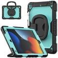 thumbnail image 2 of For iPad 9th/8th/7th Generation 10.2 inch Case, 360 Rotating Shockproof Cover with Stand, Handle, Shoulder Strap, Sky Blue Panel, 2 of 7