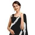 thumbnail image 2 of Women's Georgette Partywear Saree Ruffle Frill Sari with Readymade Blouse , Color: Black | Size: 46, 2 of 6