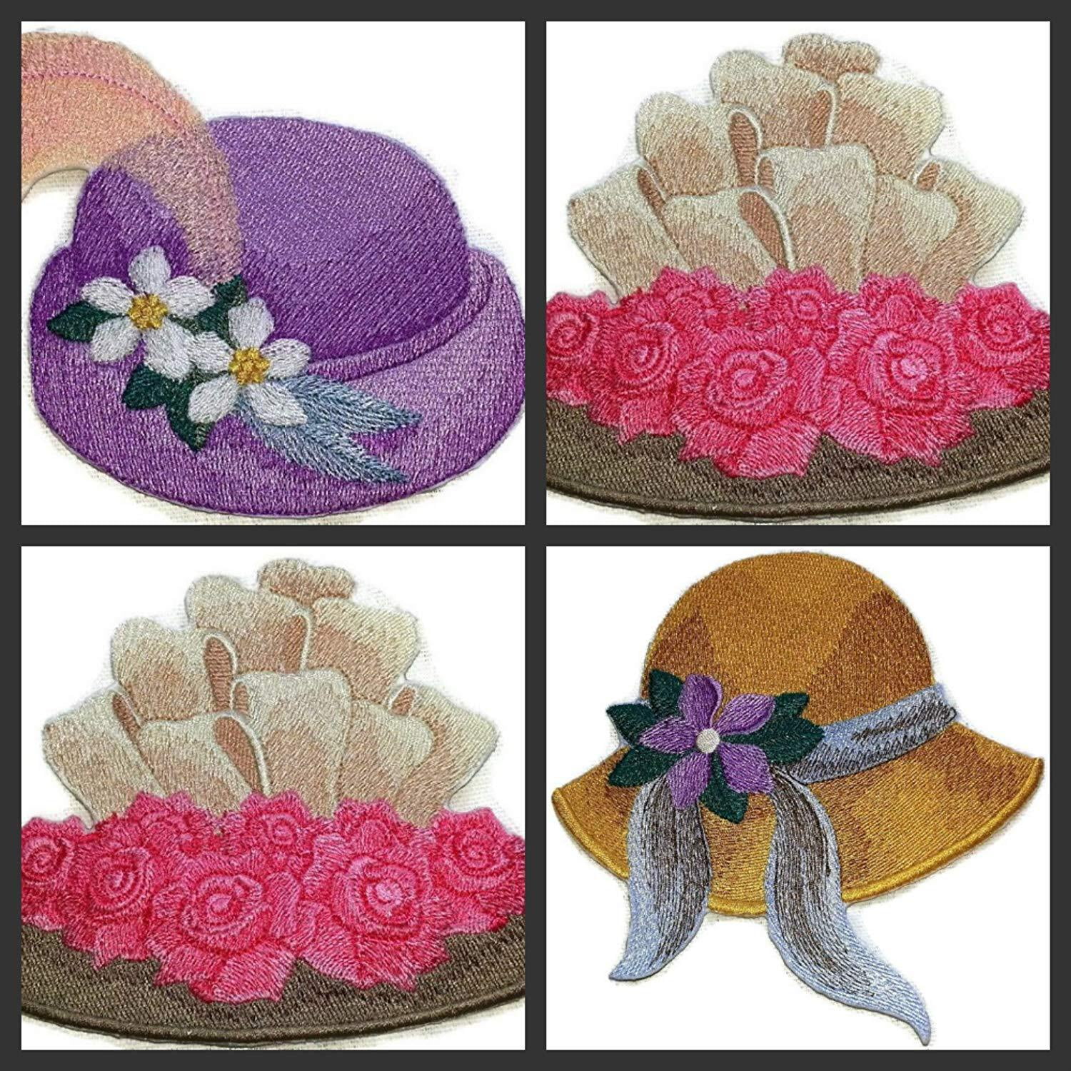 Custom And Unique Victorian Hats[Victorian Hat ] Embroidered Iron on/Sew patch [5.15" * 5.6"]