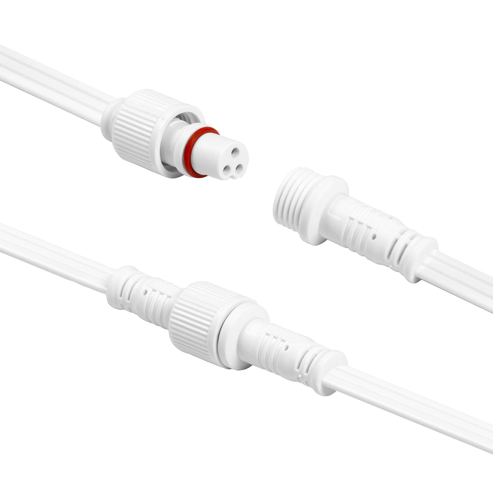 Novelty Lights 50ft RGBW Permanent Smart Outdoor Soffit Lights, Tunable White, App/Remote Control, 3x16.6ft Strings, 12-36 LED Nodes, IP68, Music Mode