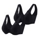 thumbnail image 1 of 2 piezas de sujetador de yoga sin aros con hebilla frontal y encaje para mujer: informal, sexy, sin costuras y ajustable, 1 of 5