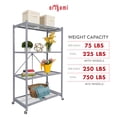 thumbnail image 5 of Origami 4 Tier Foldable Heavy Duty Garage Shelving Organization with Wheels, 5 of 7