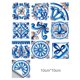 thumbnail image 2 of Inteprter Etiqueta de la pared de la flor del azulejo de la pared Etiqueta engomada autoadhesiva impermeable del azulejo de la etiqueta del azulejo Decoración del hogar No.85 NO68, 2 of 6