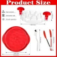 thumbnail image 2 of Chicken Shredder Chicken Breast Shredder Tool Twist with Brush and Tongs Heat Resistant Anti-Skid Meat Shredder Machine with Transparent Lid Meat Shredder Tool Twist for Pork Beef Chicken (red), 2 of 14