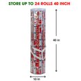 thumbnail image 2 of ProPik Christmas Gift Wrap Organizer Clear, Fits 24 Rolls of 40 Inch Long, Heavy Duty PVC Wrapping Paper Storage Bag with Handles and Zippered Top, Underbed Tote Clear Tube Container (White trimming), 2 of 4