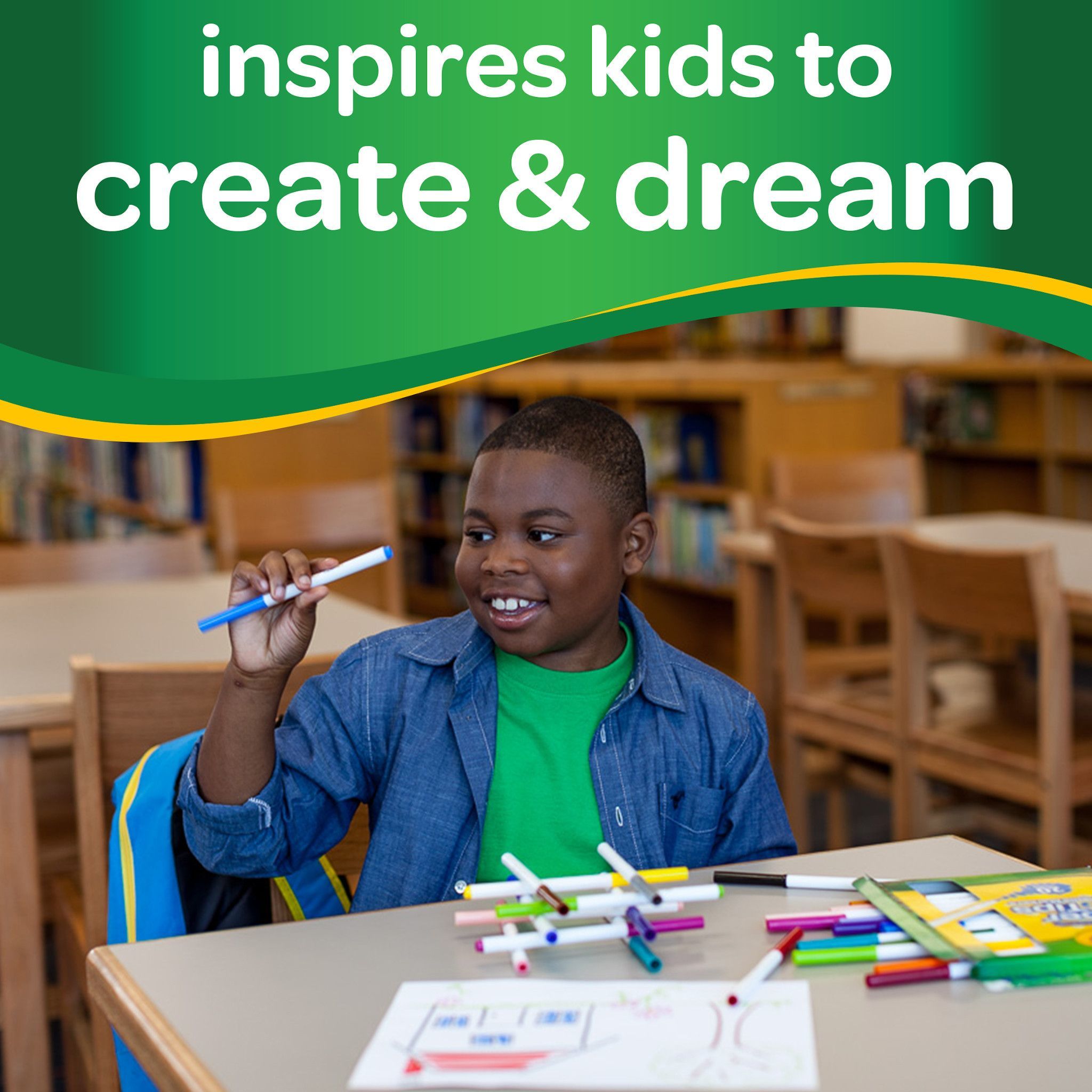 Marcadores lavables Crayola Super Tips, 100 piezas, suministros para diario y colorear, esenciales para el aula, regalos creativos para niños y adolescentes, edades 3+ 4