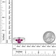 thumbnail image 6 of Gem Stone King 14K White Gold Pink Created Sapphire and Red Created Ruby Engagement Ring for Women | 1.93 Cttw | Oval 8X6MM | Gemstone September Birthstone | Size 9, 6 of 6