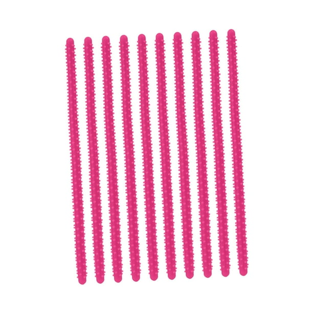 Rizador de pelo de silicona Flexible Yuyangstore para barbería 10 piezas rosa grande roja