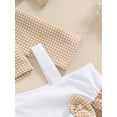 thumbnail image 7 of FEORJGP Toddler Girl 3pcs Casual Outfits 6M-3T Infant Baby Long Sleeve Cardigan Houndstooth Coat Crew Neck Tops with One Shoulder Long Sleeve Bow Dresion Vintage Cute Clothes for Spring Fall, 7 of 7