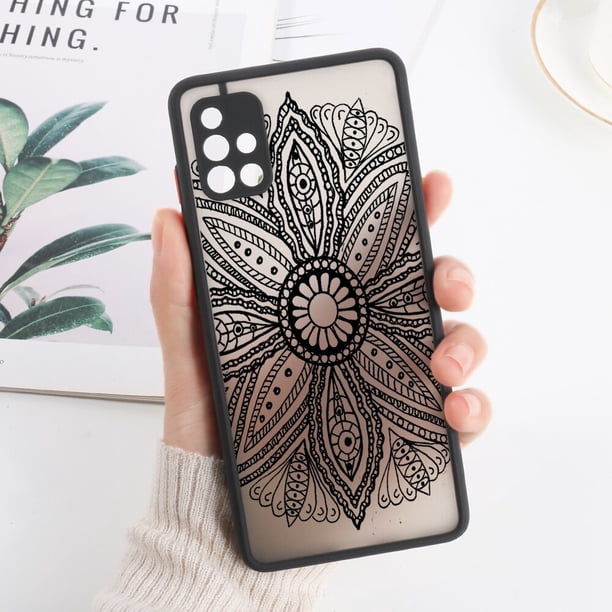Funda de Mandala para Samsung A53 5G, carcasa dura mate para Galaxy A52 A52s A33 A13 A54 A34 A32 S23 Ultra S22 S21 Fe A51 A50 Fivean unisex
