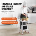 thumbnail image 5 of VEVOR 24"x18" Stainless Steel Work Table (Wheels, Brakes, Shelf), 5 of 12