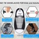 thumbnail image 3 of Sin Cordones de Cordones para Adultos , 2 Pares Cordones Elásticos para Zapatillas de Deporte, Atlética de Silicona Elástico, Cordones para Correr de Atletas Shuxiu Wang  9024719207629, 3 of 5