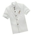 thumbnail image 4 of Executive Chef Coat with Contrast Piping please be reminded and Buttons White XXL, 4 of 7