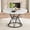 White, variant on PureDashio Dining Table 47.3" Round White Faux Marble Tabletop & Black Metal Pedestal, Contemporary Kitchen Table for 4-6 People,Dining Room,Modern Industrial Kitchen Table