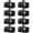 Black, variant on Homaryx 8 Pack Extra Large Heavy Duty Moving Bags, Black Storage Totes with Zippered Lids and Reinforced Handles for Clothes, Dorm and Moving, Black