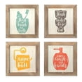 thumbnail image 1 of Home Roots 321157 Lingette à Chasse d'Eau Wash Wall Art&44; Multicolore - Lot de 4, 1 of 1
